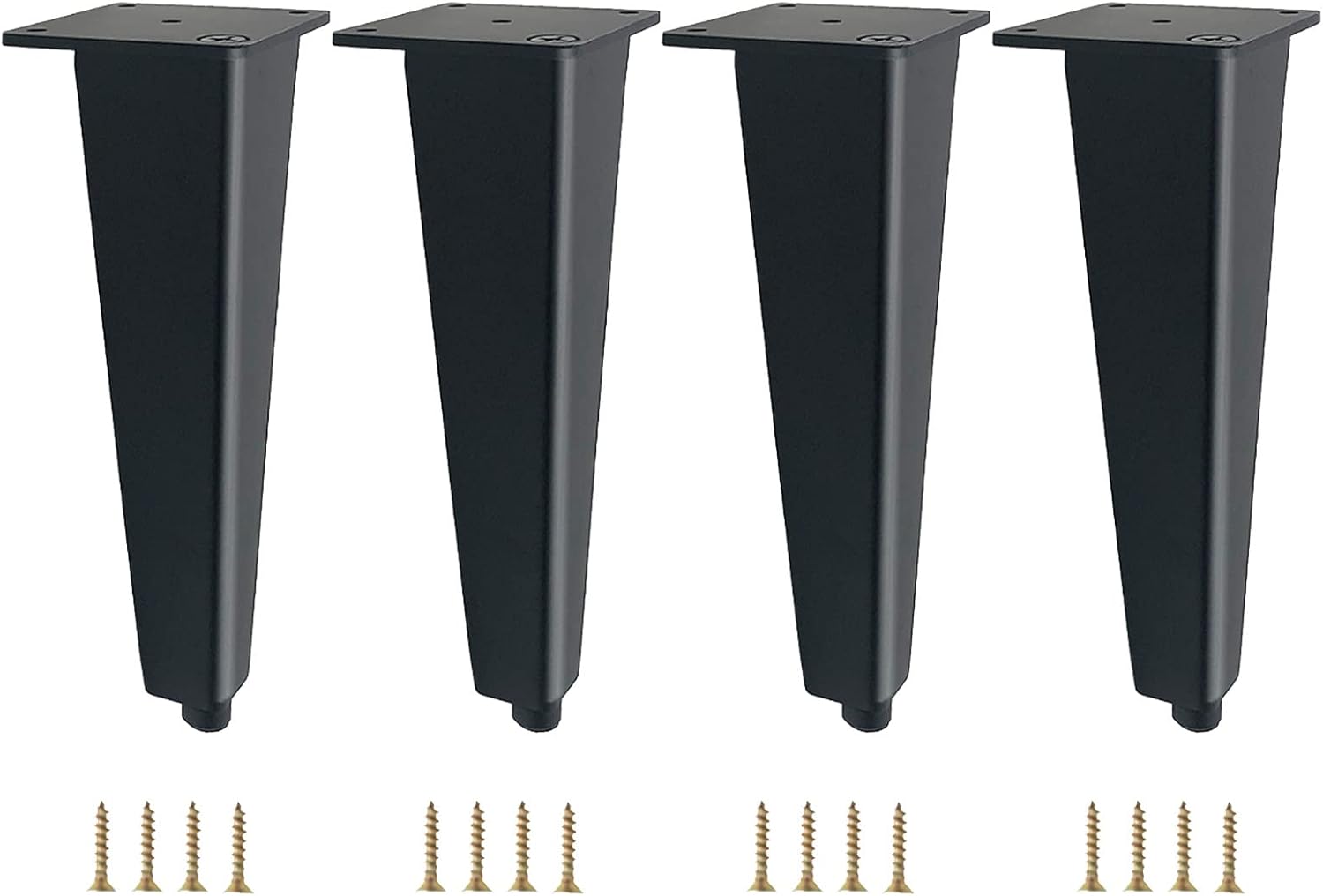 Furniture Legs Furniture Legs Black Gold Silver,Adjustable Metal Table Legs,Cabinet Legs,Sofa Legs,Coffee Table Legs,Desk Legs,Kitchen Legs,4 Pieces,Furniture Feet with Screws,Black