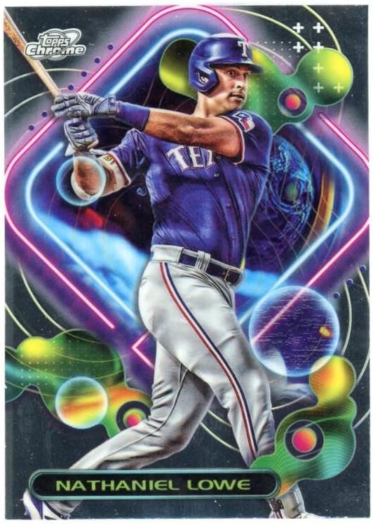 2023 TOPPS COSMIC CHROME #97 NATHANIEL LOWE TEXAS RANGERS BASEBALL OFFICIAL TRADING CARD OF MLB