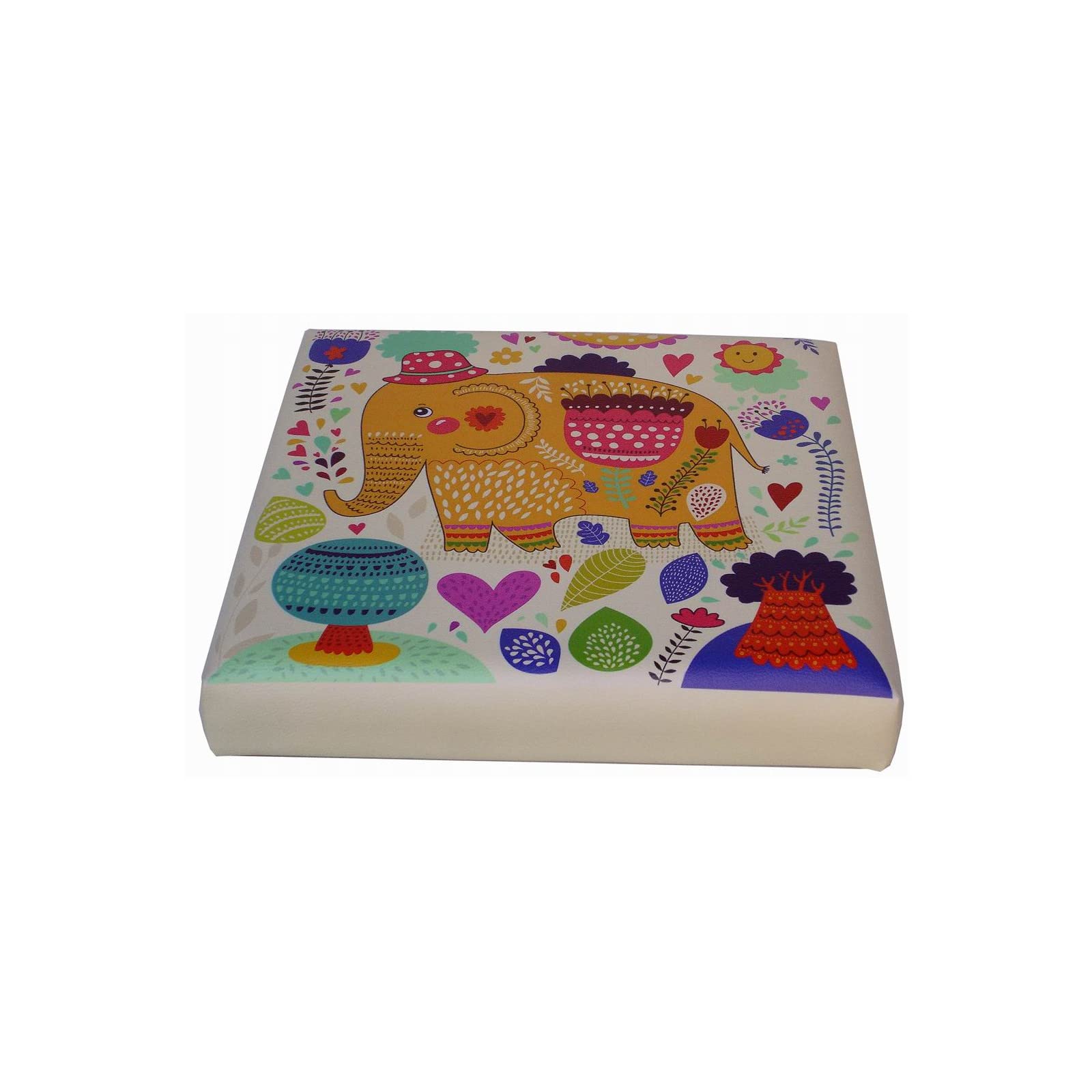 Biscottini Pouf contenitore bambini e adulti 33x33x33 cm | Scatole portaoggetti richiudibili con coperchio | Pouf contenitore quadrato con decorazioni