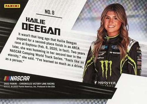 Miniatura 2 de 2022 Panini Chronicles Pedal to the Metal Racing #8 Hailie Deegan Monster Energy/DGR-Crosley/Ford Official NASCAR Trading Card (Stock Photo Shown,