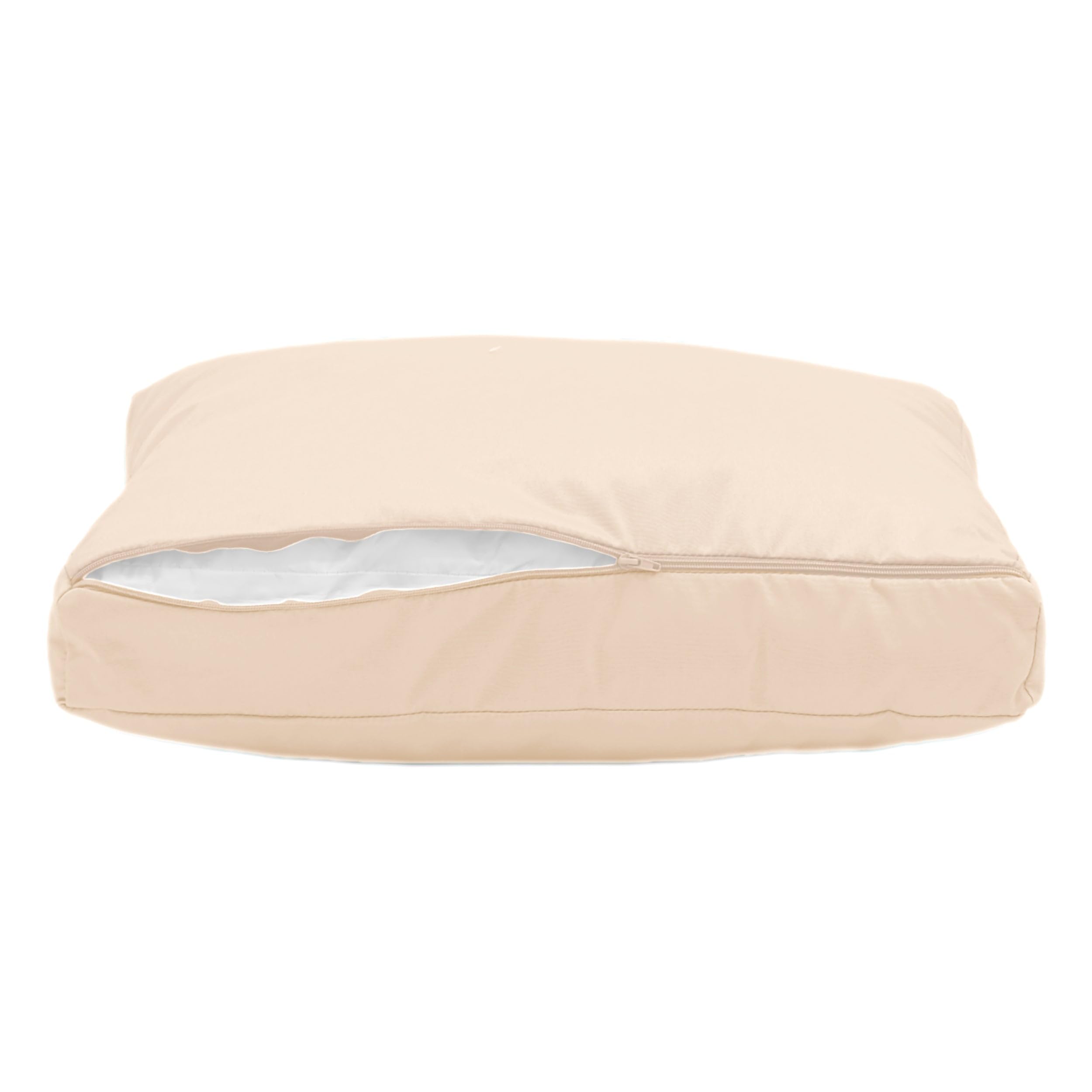 Coussins pour Salon de Jardin Déhoussable - Coussins extérieur - 120x60 cm - Coussin de Remplacement pour Fauteuil, Banc & Chaise d'extérieur - Imperméable & Confortable - Beige