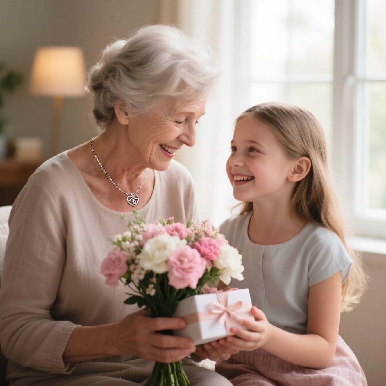 Infinity Heart Necklace Christmas Jewelry Gifts for Grandma Granddaughter Birthday Jewelry Gifts - Image 2