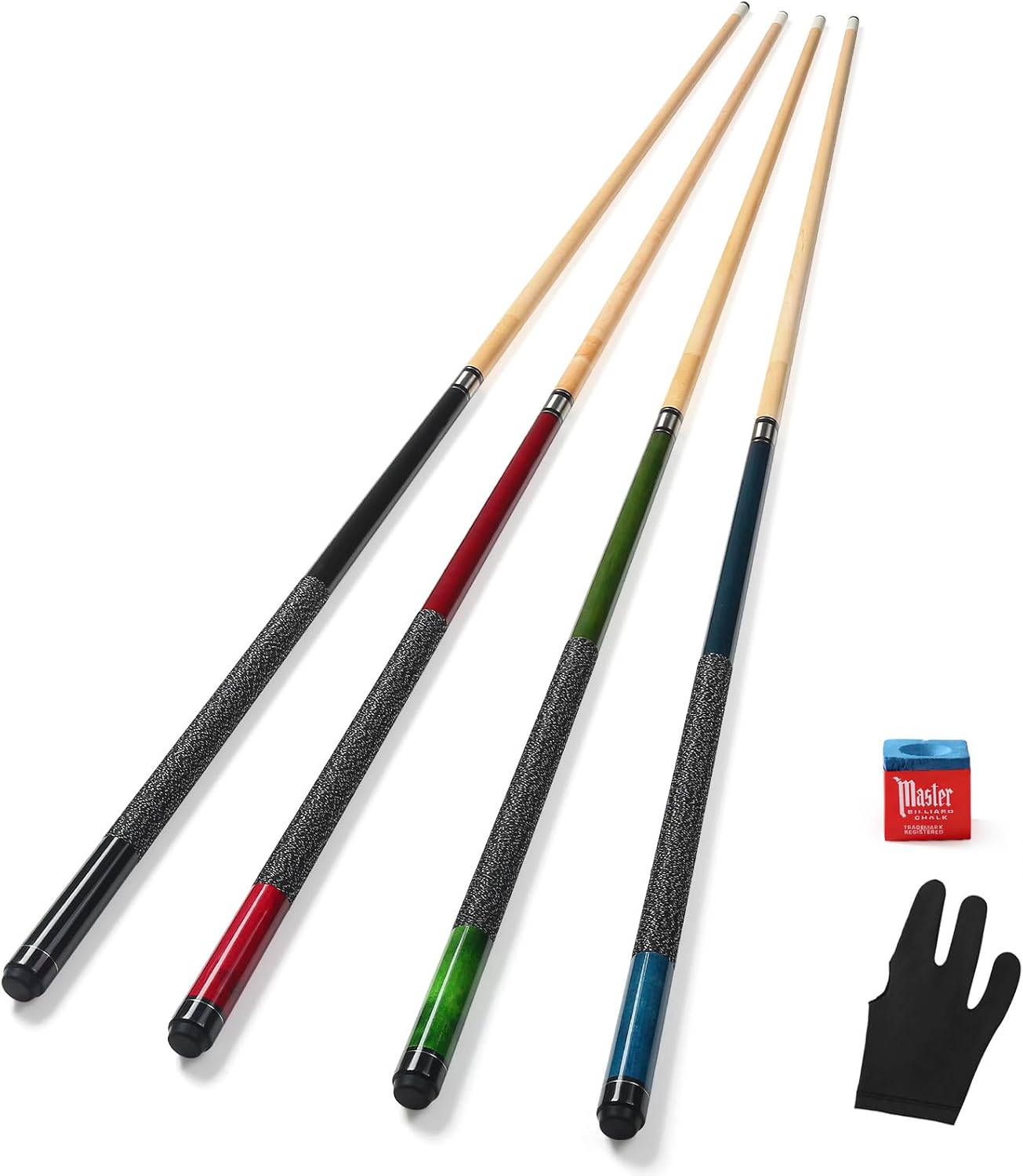 Pool Cue 58 Inch Billiard Cue Canadian Maple Wood Pool Cue 13mm Lace for Professional Billiard Players 1/2 Maple Cue Sticks for Billiard Table Sports