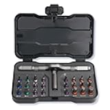 24 in 1 Magnetic Ratchet Screwdriver Set, T Handle Ratchet with Allen Wrench Bits, Bit Ratchet Tool Kit for Home Repair