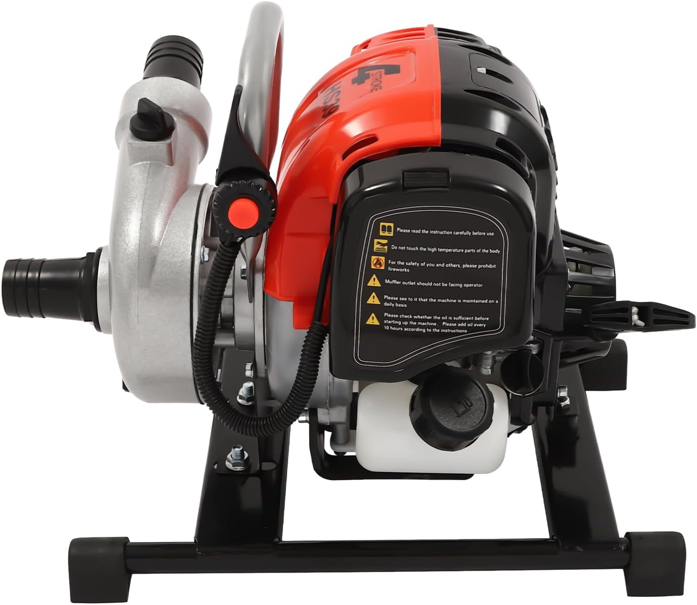 Gas Powered Water Pump, Gas-Powered Industrial Water Transfer Pump, Pump for 31CC Air Cooling Manual Start, Water Pump Gas Powereds for Vegetable Flower Garden Pumping Irrigation(4 Stroke)
