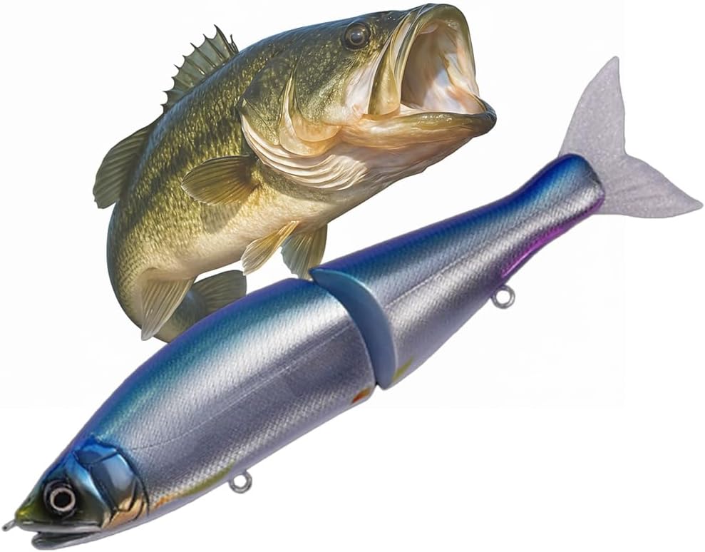 GANCRAFT Jointed Claw 178 Swimbait - Glide Bait Fishing Lure - #18 MC Performer Color - Slow Sinking - Bass & Pike Fishing - Includes Original Instruction Manual