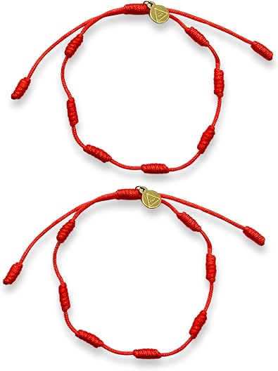 Red String Bracelet 7 Knot Protection Amulet & Evil Eye Bracelet. Handmade Adjustable. Good Luck Red cord. Waterproof Jewelry. Gift for Men & Women