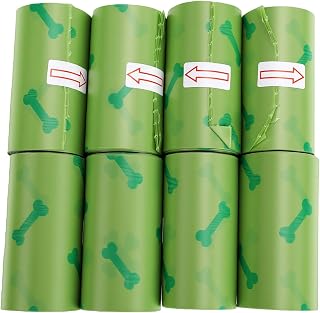 Tjocka Hundbajspåsar, Luktreducerande Konstruktion (8 Rolls) | Läcksäker, enkel dispensering, stor kapacitet, utomhusrengöring, stark flexibilitet