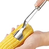 iziusy Corn Peeler Corn Cob Remover, Stainless Steel Corn Stripper Tool, Heavy Duty Kitchen Gadget for Removing Corn Kernels from Cobs