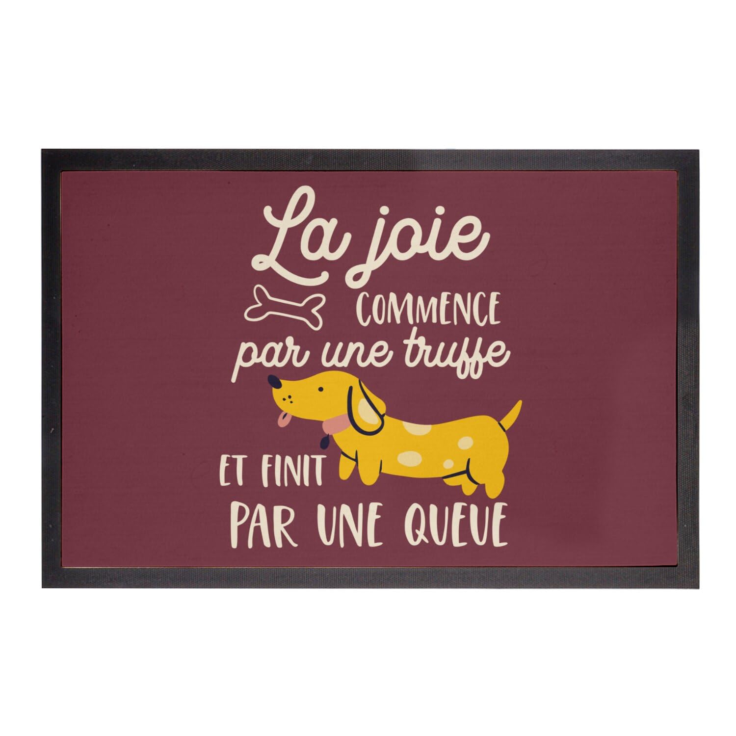 Paillasson rouge antisalissure chien 60x40cm pour garder une entrée propre et originale