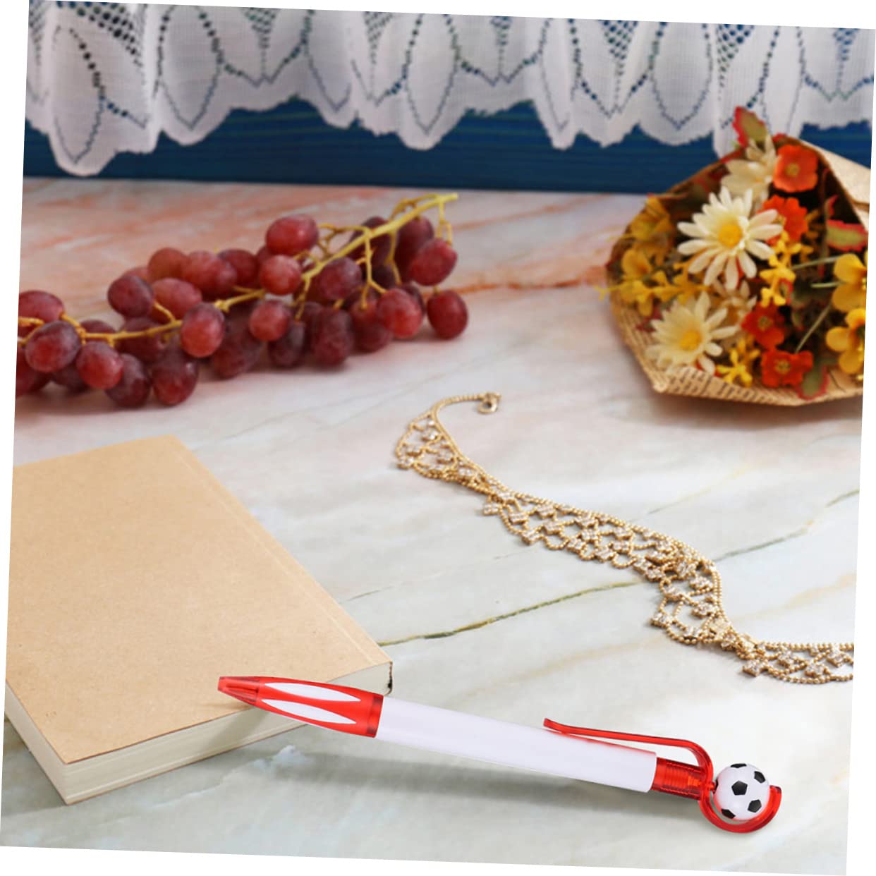 3 Set Pallone Calcio Gadget Per Cancelleria Scolastica Scrittura E Per Studenti 9 Pezzi*3