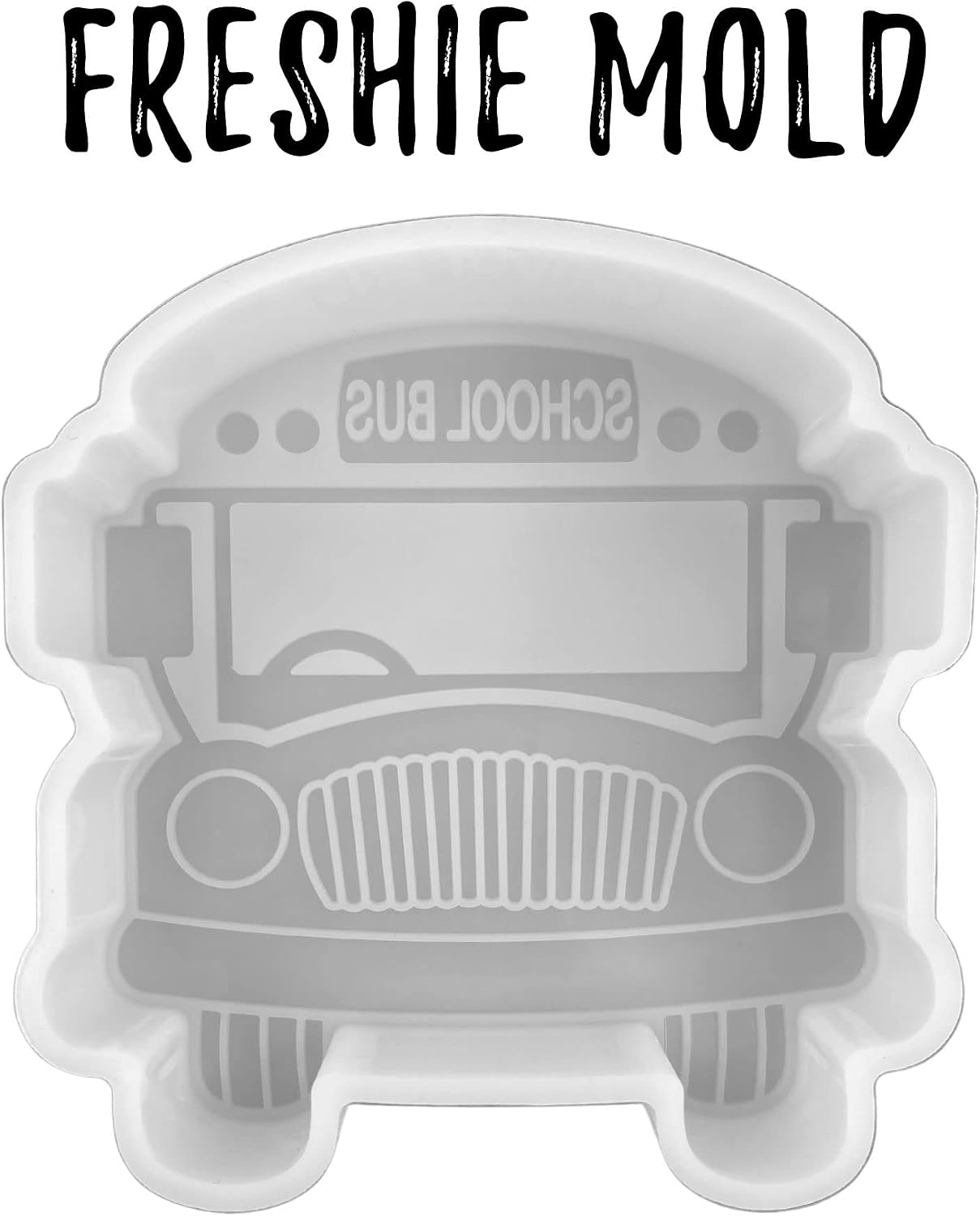 School Bus Driver Gift Teacher Freshie Mold for Scented Cured Aroma Beads 4x3.9x0.8”D Fall Southern Resin, Car Candle, Soap, Freshie Oven Safe Silicone Heat Resistant Rainbow