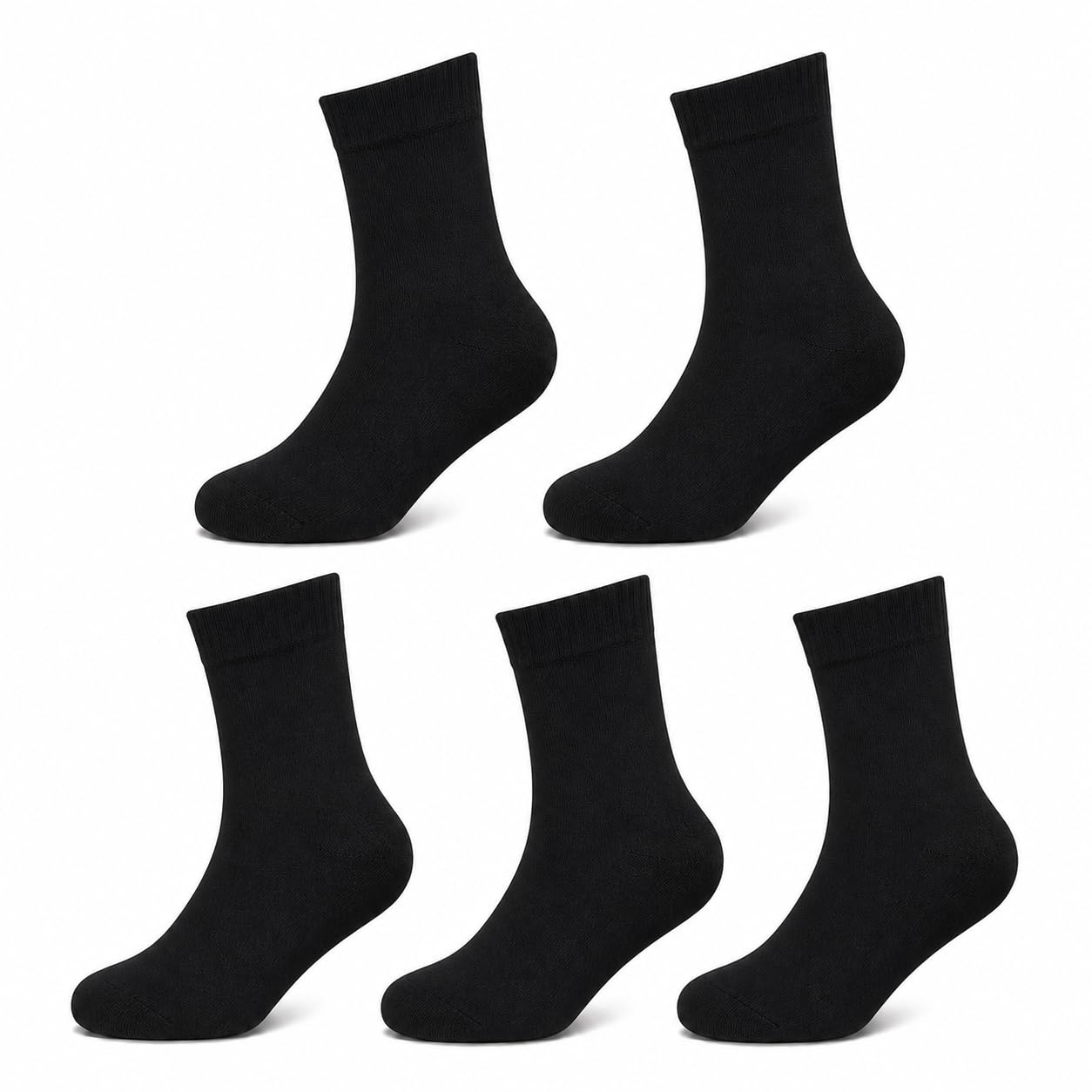 Calf Length Black Formal Office Socks and casual purpose for Man | Combed Cotton | Breathable, Moisture Absorbent & Anti-Odor | Pack of 5-picture-43