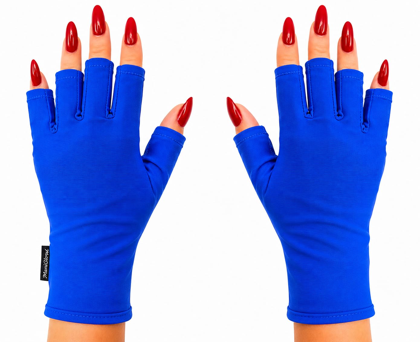 ManiGlovz UV Protection Gloves for Nails - Royal Blue, One Size Fits All
