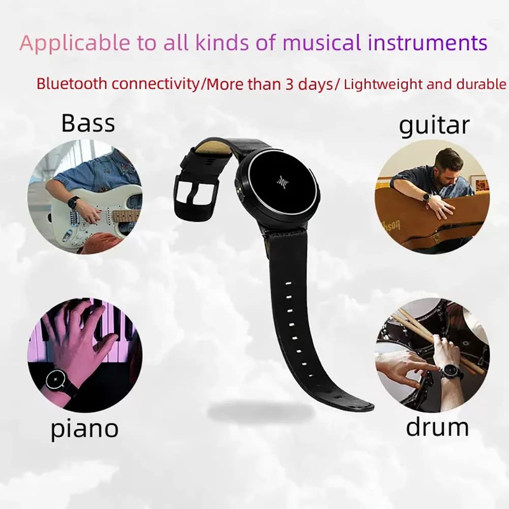 Se puede usar metrónomo, metrónomo de vibración inteligente, reloj de pulsera multifuncional, con recordatorio de iluminación, adecuado para instrumentos infantiles / adultos para tocar todos los
