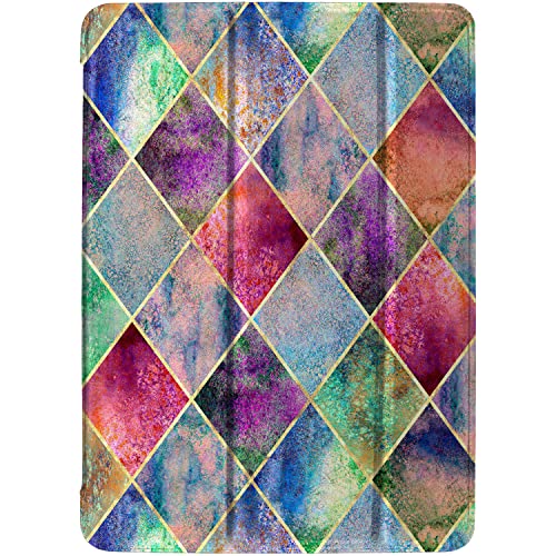 Image of DuraSafe Cases for iPad mini 5th Gen 2019-7.9 MUQY2HN /A MUQW2HN /A MUQX2HN /A MUU62HN /A MUU32HN /A MUU52HN /A MUXH2HN /A Ultra Slim Supportive Classic Case with Adjustable Stand Feature - Diamond Grid