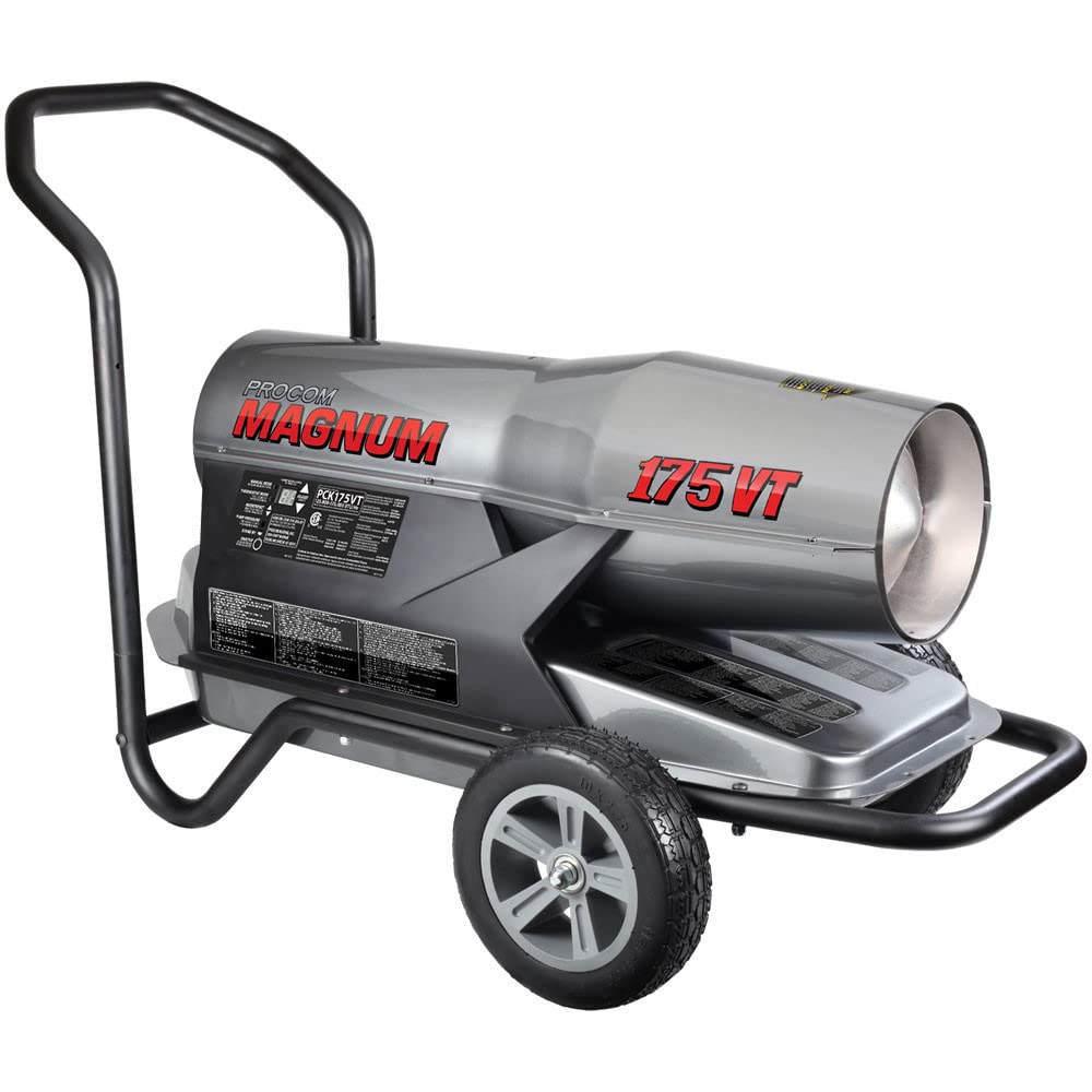 Amazon.com: ProCom Kerosene Forced Air Heater - 125,00-175,000 BTU,  Multifuel - Model# PCK175VT-R (Renewed),Silver : Home u0026 Kitchen