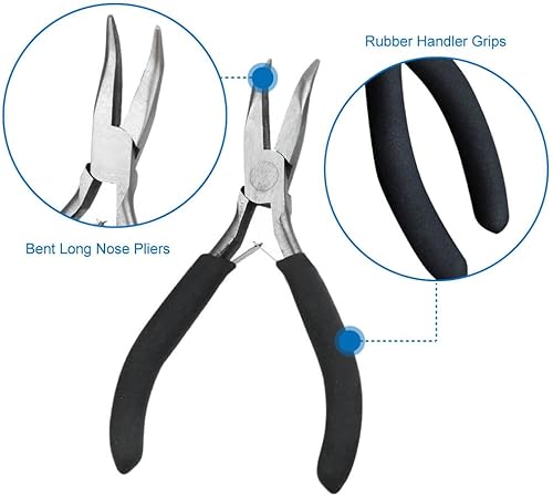 Miniatura 5 de Anezus Anillos de salto para suministros de fabricación de joyas con alicates de anillo de salto (1200 piezas de plata mate y plata brillante)