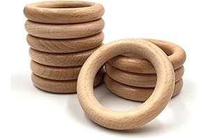 Natural Wooden Teething Rings for Safe & FunTeething
