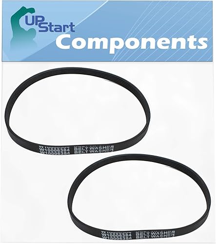 Paquete de 2 correas de repuesto para lavadora W10006384 para Whirlpool WTW5000DW1  Compatible con correa de transmisión de lavadora WPW10006384