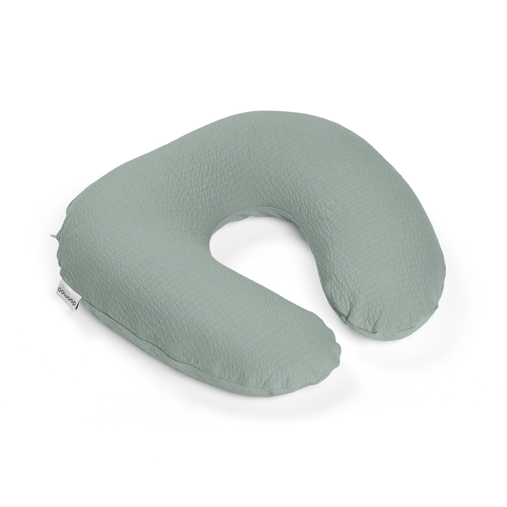 Doomoo Cuscino per allattamento Softy, cuscino di sostegno per neonati, 150 cm, con rivestimento in jersey di cotone biologico, con fine imbottitura in microperle EPS, Oeko-Tex® Standard 100, verde