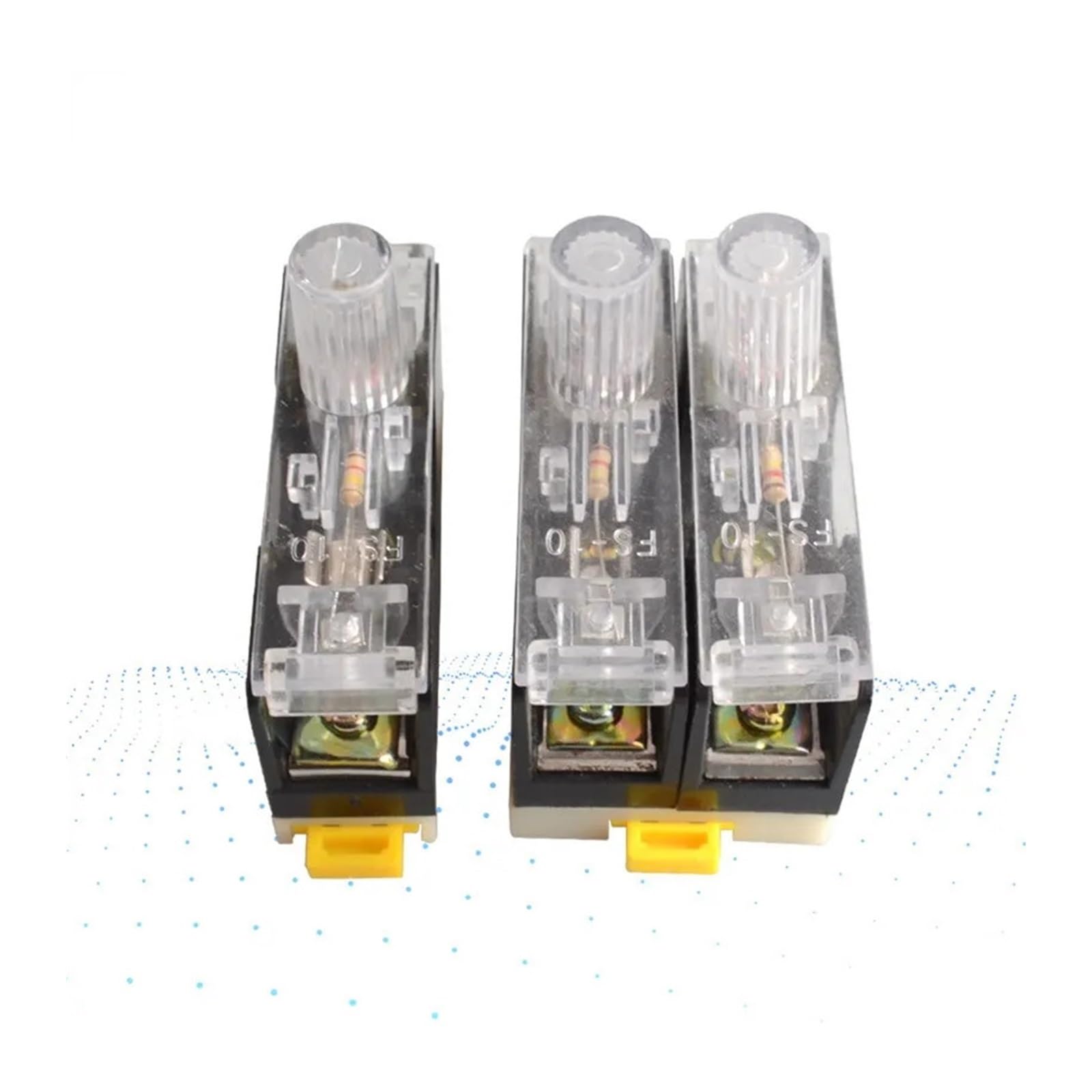 NURII 10 Stück DIN-Schienenmontage, einpoliger 6 x 30 mm Sicherungshalter, Glassicherungsrohr-Sicherungsgehäuse (Size : 1P)