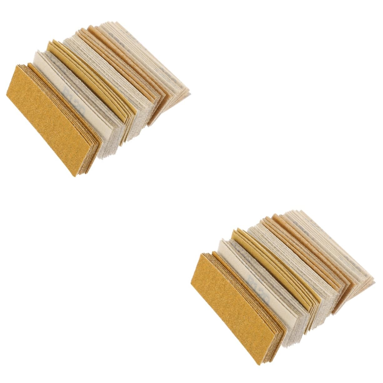 POPETPOP 2sets Sandpaper Assorted Grits Compact Sandpaper for Woodworking and Tight Spaces Lightweight for DIY Projects 60sheets*2
