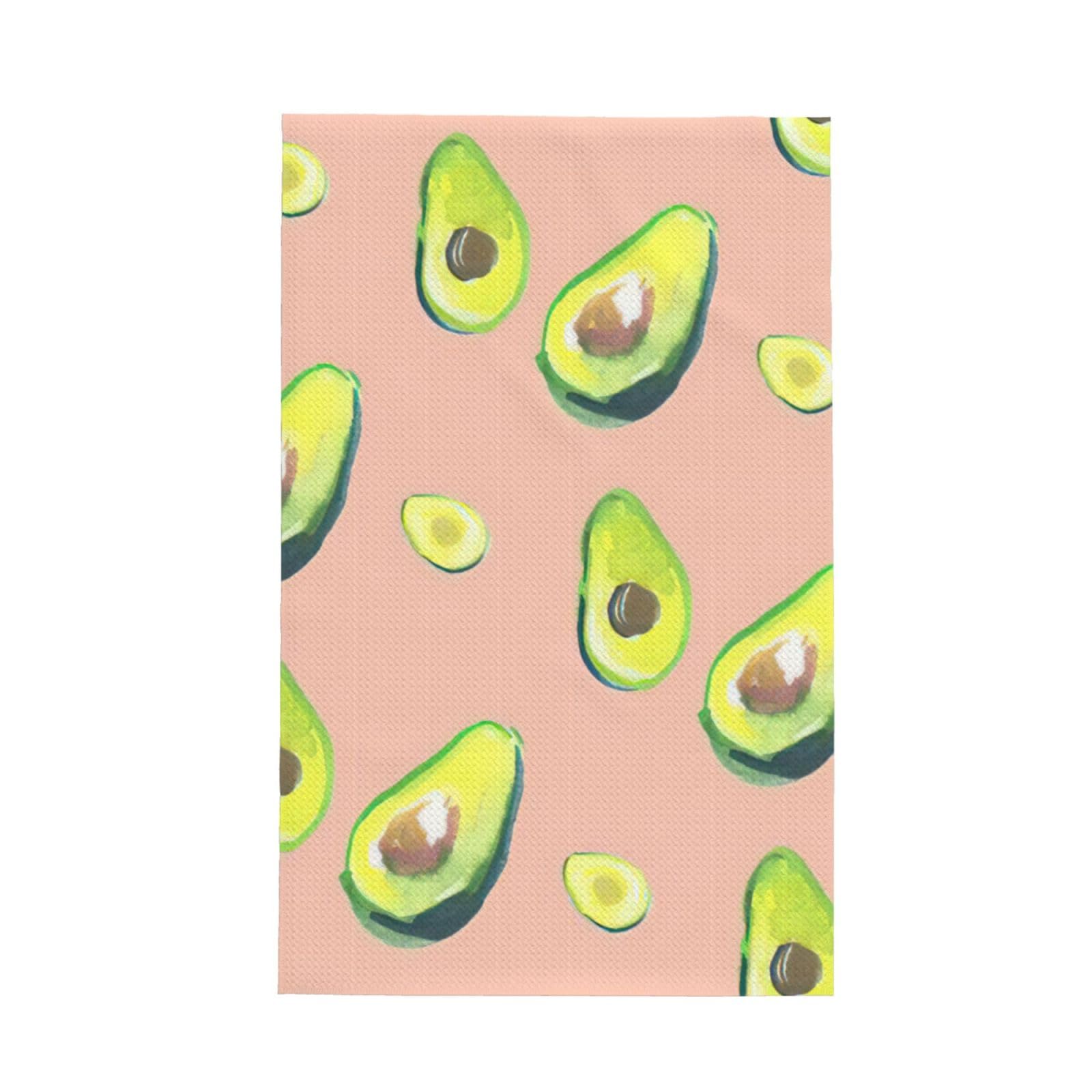 CKGODGF Many Avocado Images Print Absorbent Waffle Dishcloths,Kitchen Towels With Hanging Loops,Tea Towels.