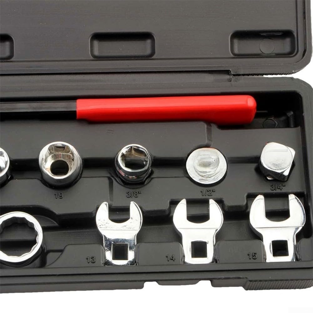 Lecreatekit Set di chiavi per puleggia del motore, kit di strumenti per la rimozione del tendicinghia a serpentina, pulegge trapezoidali, 8 pezzi (B)