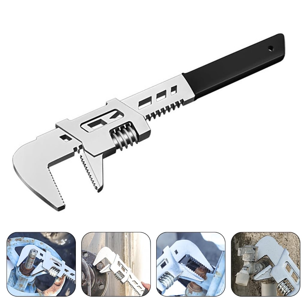 REDYY Adjustable Wrench,Multipurpose Large Jaw Right Angles Adjustable Spanner Wrench Set for Automotive and Home Repair Secure Nonslip Usage