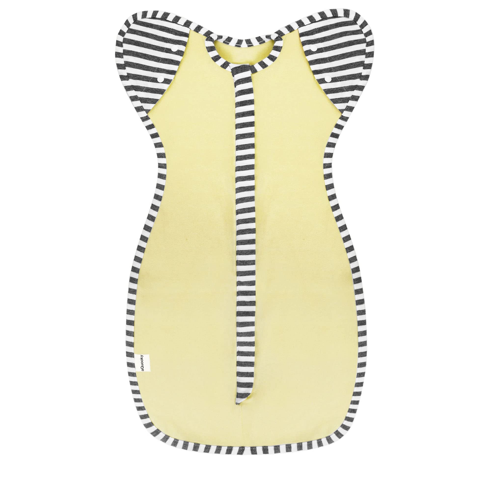 aQuooky Baby Blanket Sack with Arms Free Design,Transition to Arms Free Wearable for Newborn Girl and Boy, Small 0-3Months,Yellow Color