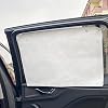 Auto Sunshade Curtain Side Glass Anti-Sun Fly Preventive Mother Baby Breastfeeding Curtain-2 Pieces White