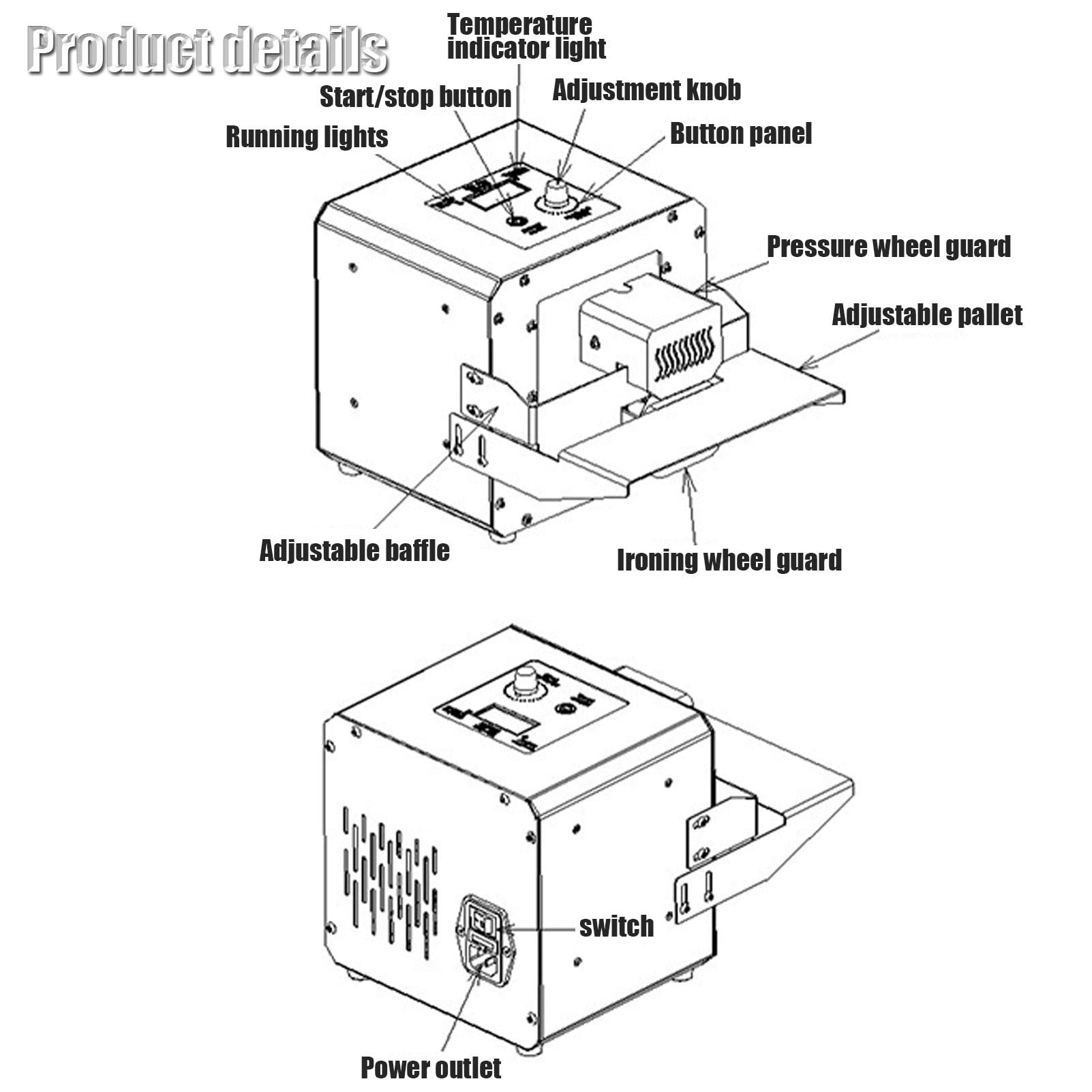 Máquina automática de sellado térmico de 300 W, sellador de banda continua para embalaje de alimentos, sellador industrial de bolsas de plástico de 5 m/min (220 V), fiable y eficiente