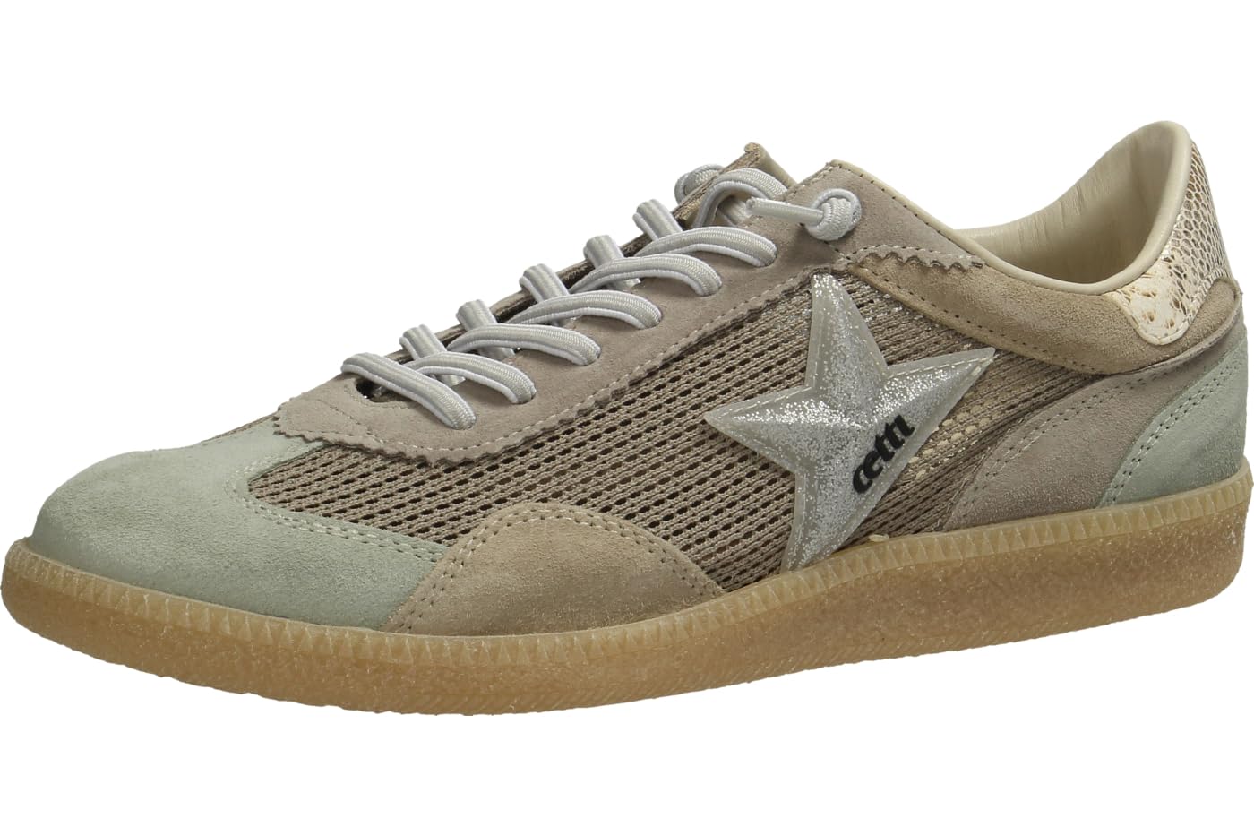 Baskets Cetti 1385 Blanc et Cuir Or Éclat et Bien-être - 7