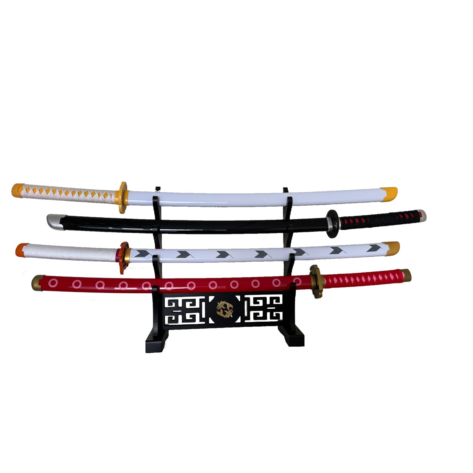 Katana Support Samurai Sword Présentoir Mural Wakizashi Velours Rembourré Zoro Épée Cosplay Demon Slayer Arme Présentoir 4 Niveaux