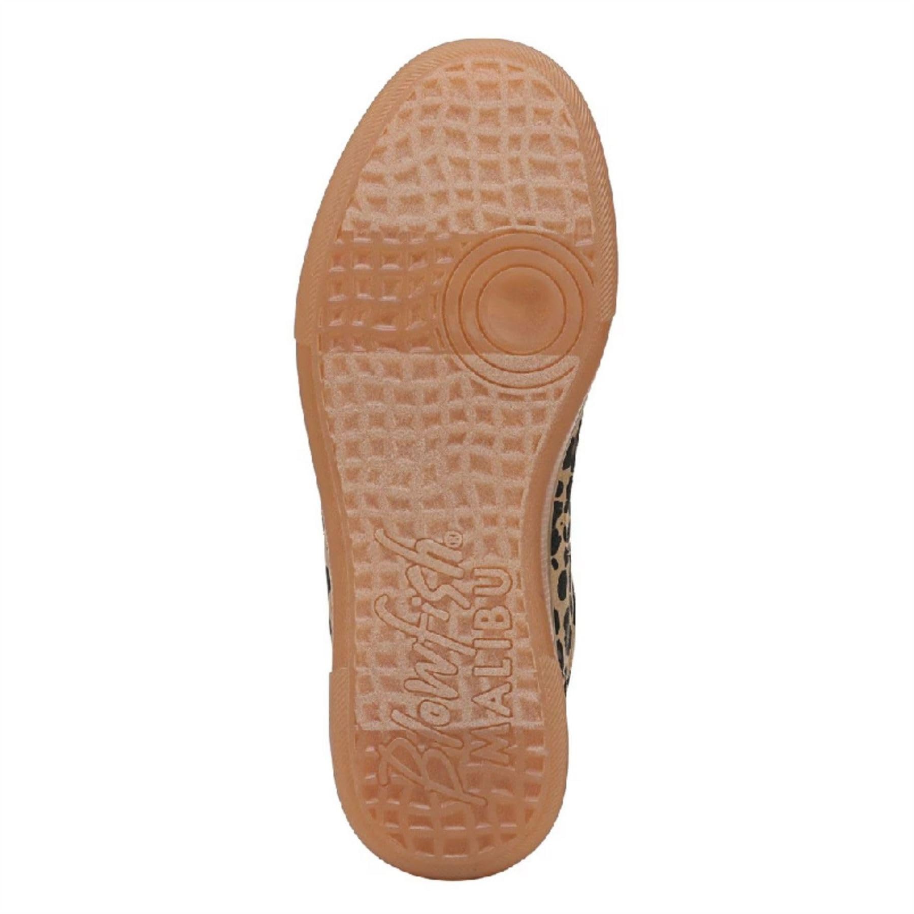 Tenis con cordones marrón leopardo para mujer