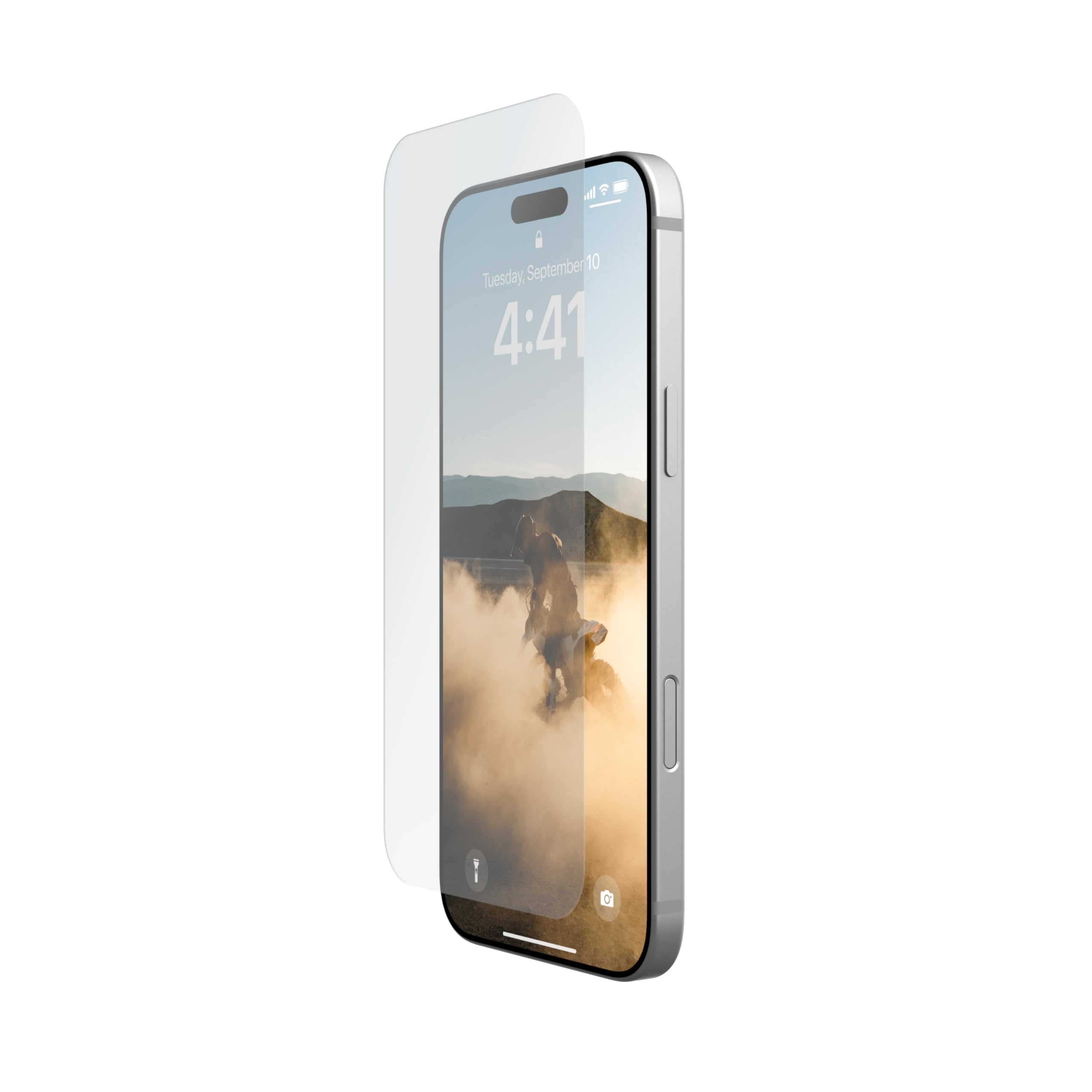 URBAN ARMOR GEAR UAG Designed for iPhone 16 Pro Max Screen Protector, Clear Glass Shield, Aluminum Glass, Anti-Reflective