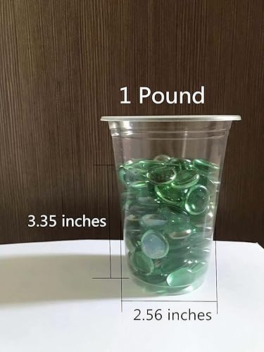 Miniatura 4 de Piedra preciosa de cristal, 2 libras de piedras planas de canicas para rellenos de jarrones, dispersión de mesa, acuario, decoración de fiestas,