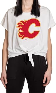 Calhoun NHL Team Licensed Women's Tie Up Front Crop T-Shirt