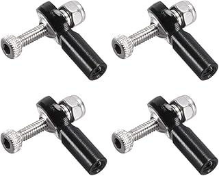 uxcell 4 PCS M2/2mm 15mm Linkage Rod End Tie Rod End Ball Head Joint Adapter Black for RC Car Crawler Boat