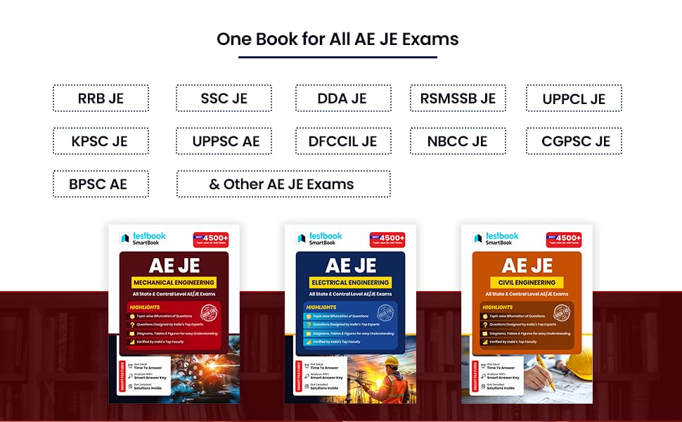 Image of Testbook AE /JE Mechanical Engineering SmartBook in English | 4500+ Chapterwise PYQs | Ideal for RRB JE, SSC JE, DDA JE, RSMSSB JE, UPPCL JE, KPSC JE, ... JE & AE /JE Exams 2026 (Smartbook Series)