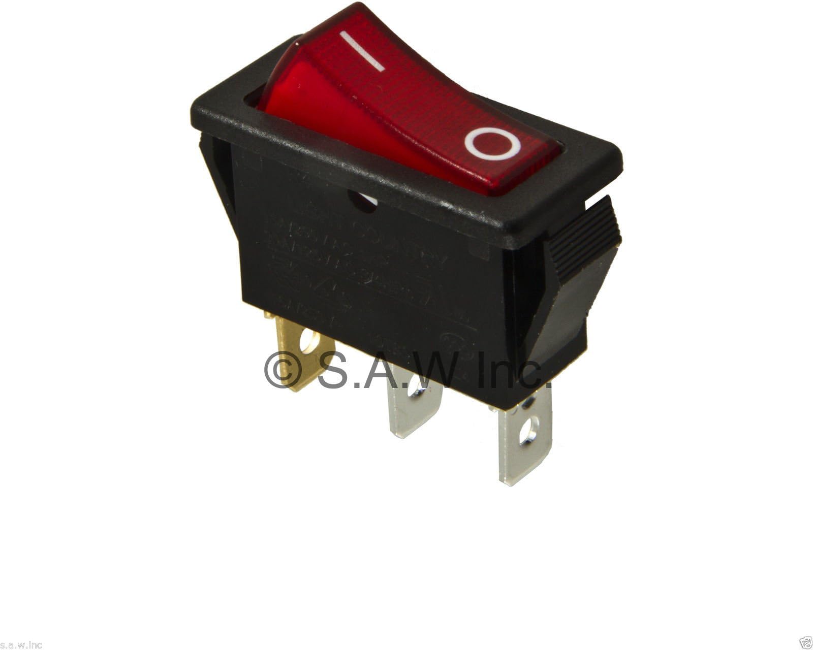 Rocker Switch Lighted On Off for Electric Fireplaces FMI Desa 120927-24 120 / 250 volt