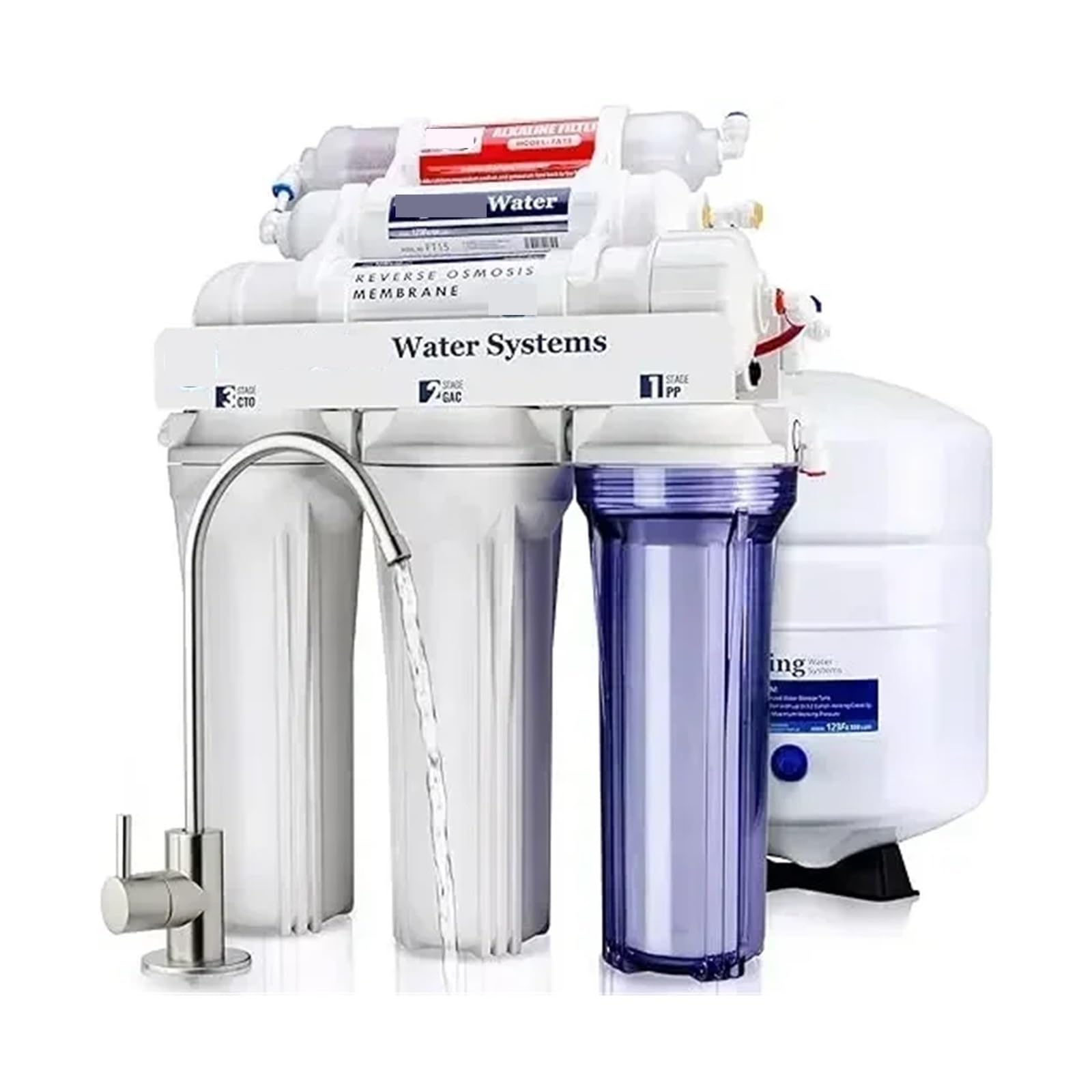 de ósmosis inversa alcalina 6 etapas, 5 GPD, filtro agua con remineralización pH,Cuidado confiable del agua