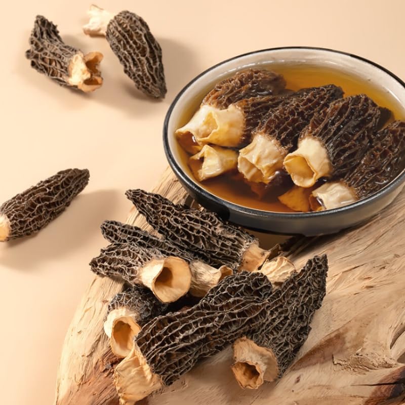 Premium Dried Morel Mushrooms, Grade AAA, Natural Morchella Conica, Gluten-Free, Fat-Free, Sugar-Free 4oz