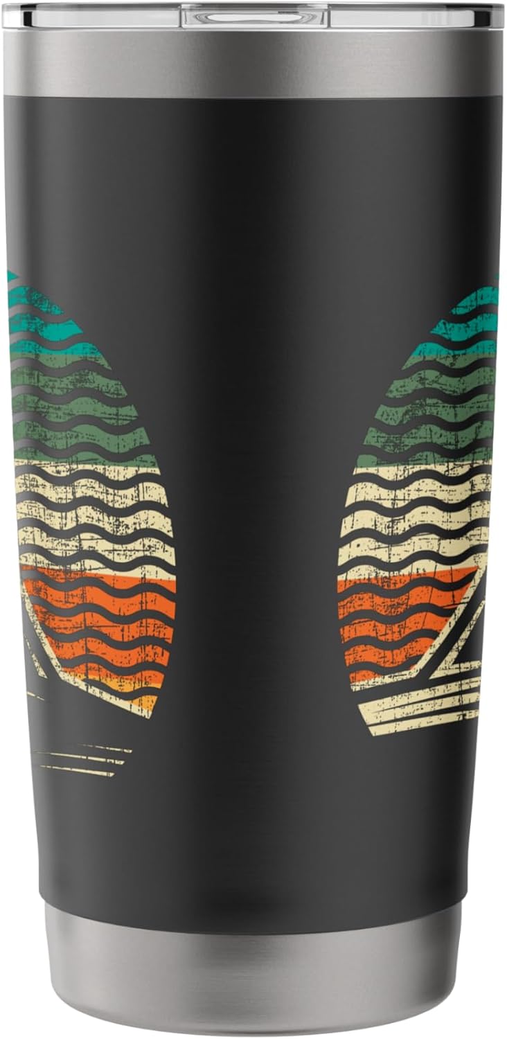 Retro Shark Tail - Marine Biologist Shark Lovers Wildlife Stainless Steel Insulated Tumbler - Image 4