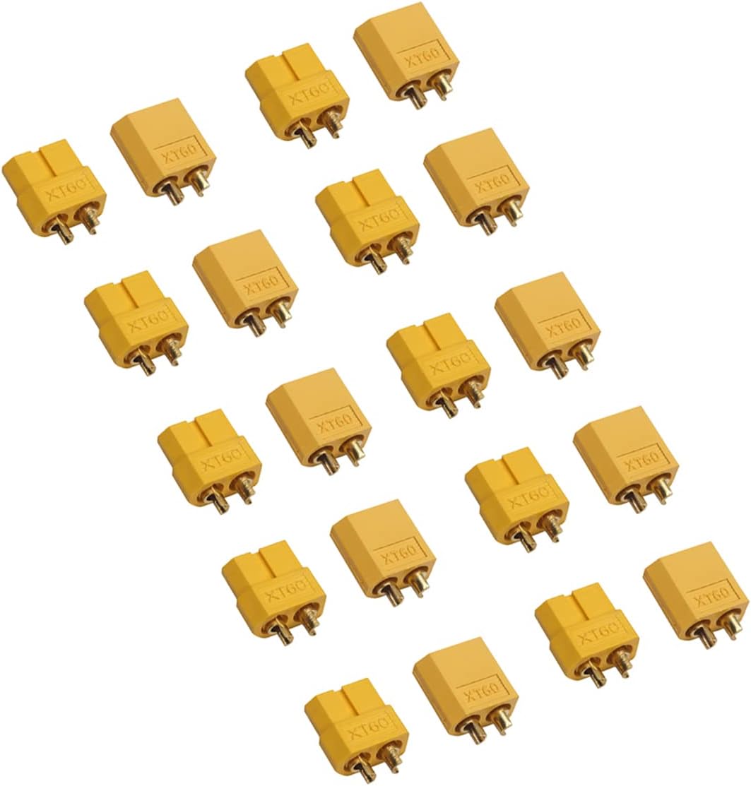Electronic Spices Pair of 10 XT60 Male Female Bullet Connectors RC Battery Connector For Many Other Electric RC Helicopters & Airplanes
