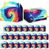 25 Pieces Tie Dye Party Gift Treat Boxes for Kids Birthday, Candy Goodie Favor Boxes Retro Colorful...