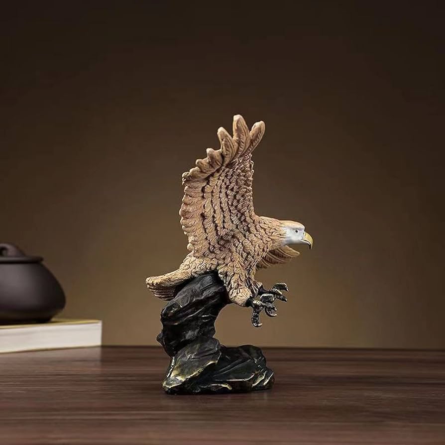 Amazon.co.jp: 彫刻置物彫像に彫刻ブロンズ 広げた翼 鷲 鷹の像