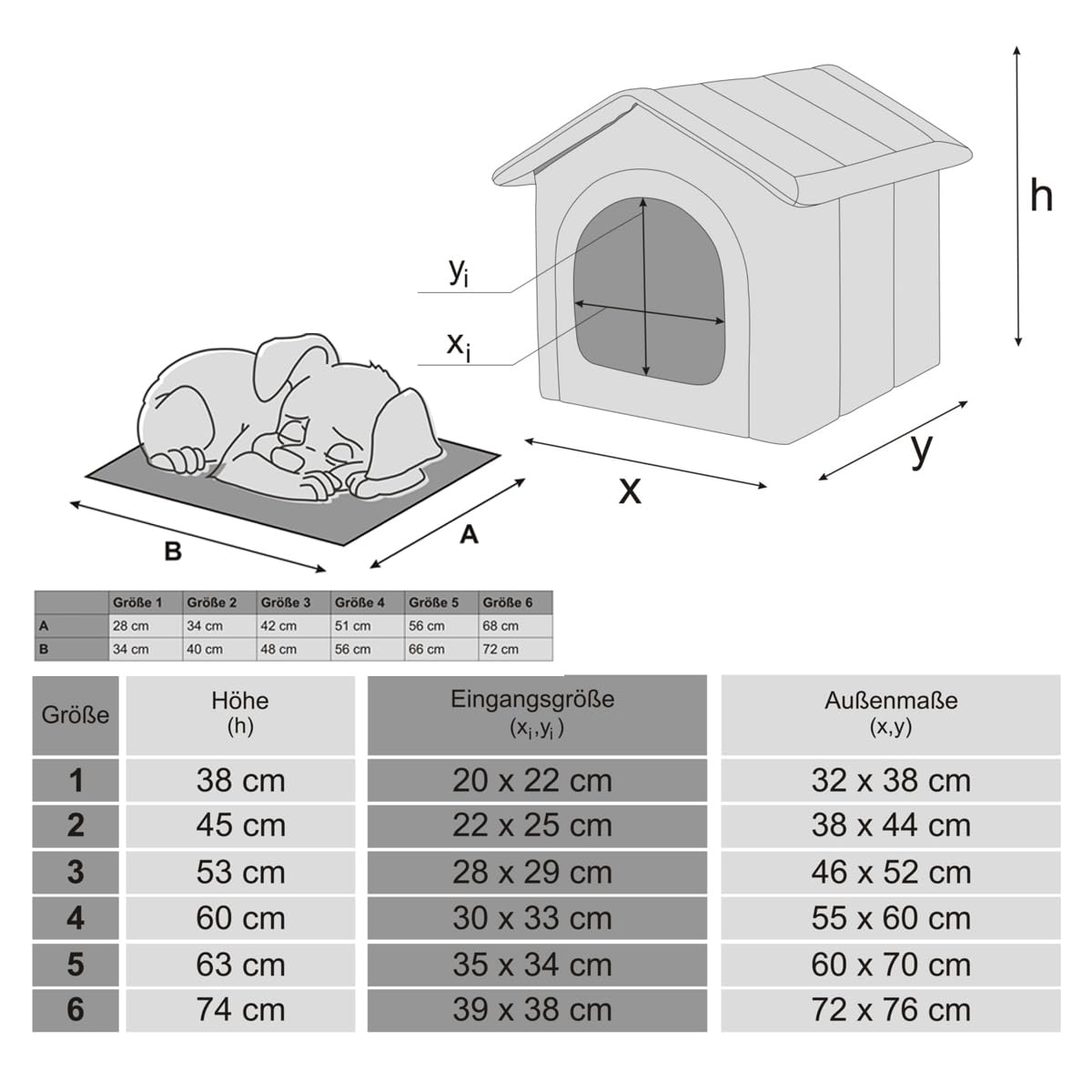 Hundehöhle Hundebett Hundehaus Hundehütte S-XXXL Ökoleinen viele Farben