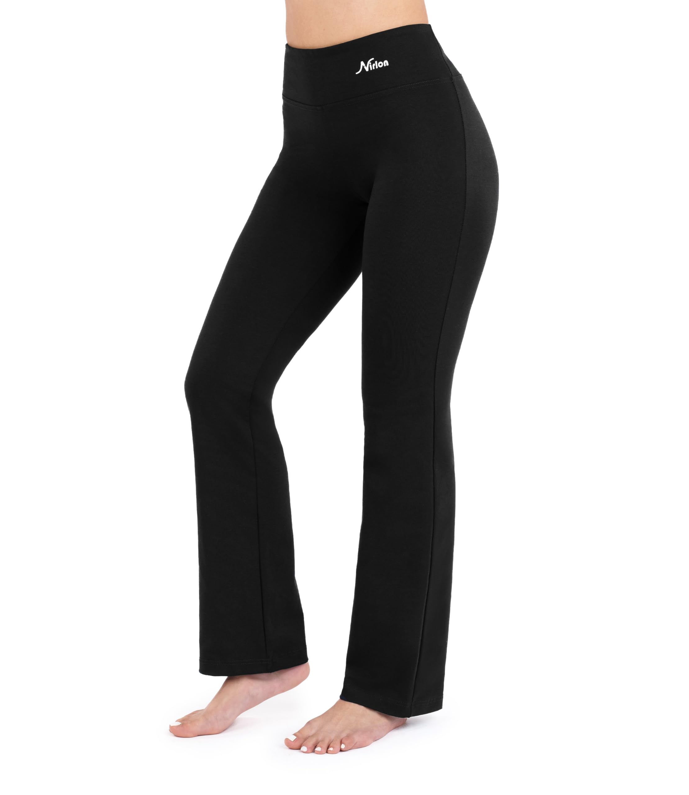 Nirlon Straight Leg Yoga Pants - Yoga Pants for Women Soft & Breathable Womens Leggings for Gym & Yoga Regular & Plus Size